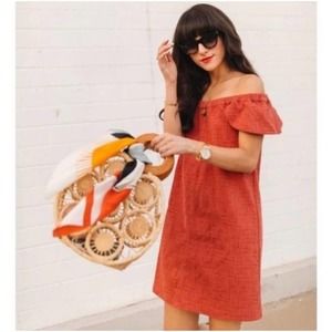 Madewell off the shoulder Eloise flutter sleeve mini dress